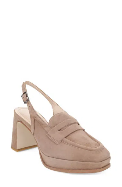 Pelle Moda Lora Loafer Slingback Platform Pump In Multi