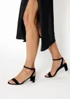 Pelle Moda Moira 2 Low Heel Sandal In Black Suede In Black