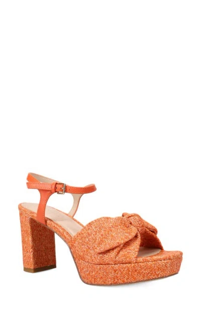 Pelle Moda Penni Ankle Strap Platform Sandal In Orange