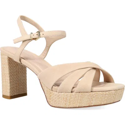 Pelle Moda Petina Ankle Strap Platform Sandal In Nude