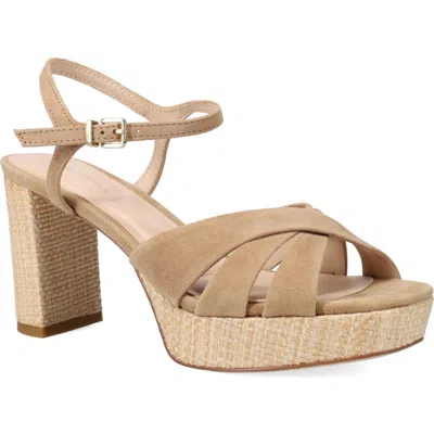 Pelle Moda Petina Ankle Strap Platform Sandal In Brown