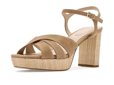 Pelle Moda Petina Ankle Strap Platform Sandal In Brown