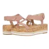 Pelle Moda Pilar Sandals Women's Us 10 Pink Leather Platform Silingback Khd621 In Pink
