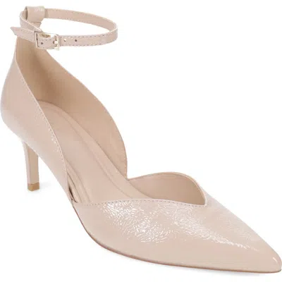 Pelle Moda Ragan Pointed Toe Leather Pump In Neutral