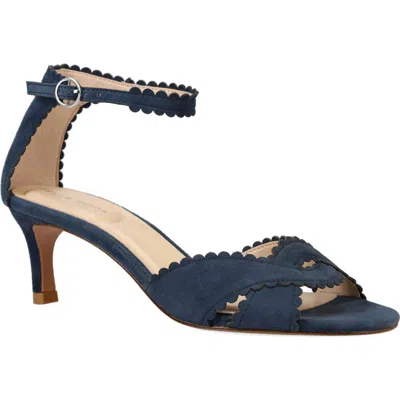 Pelle Moda Umelo Kitten Heel Ankle Strap Sandal In Midnight