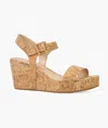Pelle Moda Wiltz Ankle Strap Platform Wedge Sandal In White