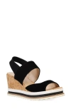 Pelle Moda Winta Platform Wedge Sandal In Black