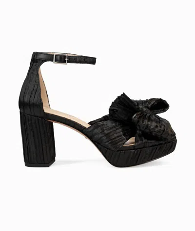 Pelle Moda Women's Amalie Platform In Black Pleated Fabric In Multi