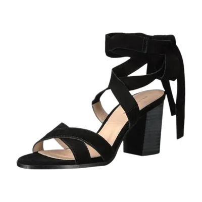 Pelle Moda Women's Bonjour Sd Sandal In Black Cow Suede