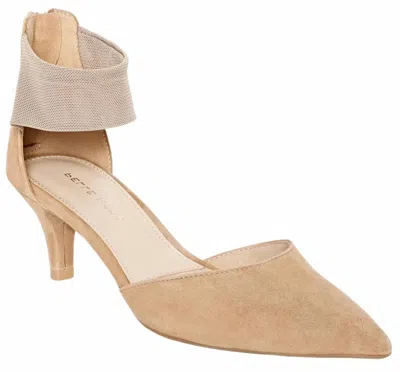 Pelle Moda Women's Cam Suede Low Heels In Latte In Multi