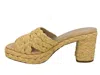 Pelle Moda Women's Camren Platform Heel Natural Raffia In Gold