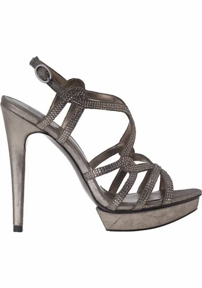 Pelle Moda Women's Flirt Evening Sandal In Pewter In Gray