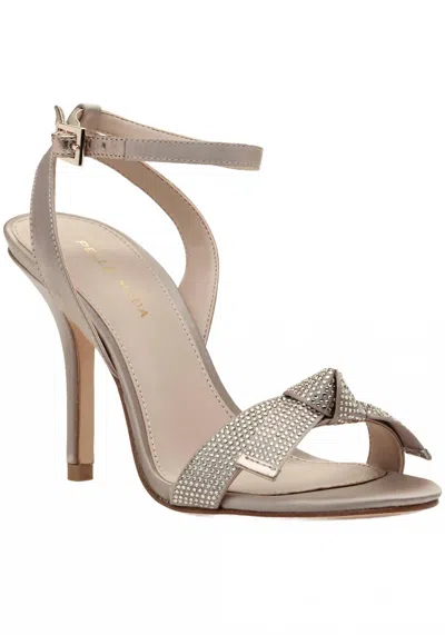 Pelle Moda Women's Kim Sandal In Platinum Gold Satin In Neutral