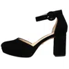 Pelle Moda Lenor Block Heel Platform Pump In Black