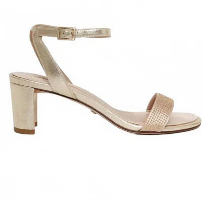 Pelle Moda Women Moira Heel Sandal In Plat Gold In Multi