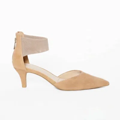 Pelle Moda Women's Suede Mesh Heels In Latte In Multi