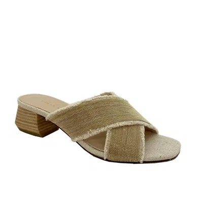 Pelle Moda Women's Tash Chain Slide In Natural Linen In Multi