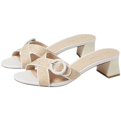 Pelle Moda Women's Thana Heels In White Washed Basket In Nude