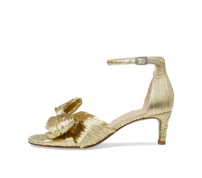 PELLE MODA WOMEN'S TIKA LOW HEEL SANDALS IN LIGHT GOLD