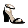 Pelle Moda Women's Zia Suede Block Heels In Black Kid Suede In Multi