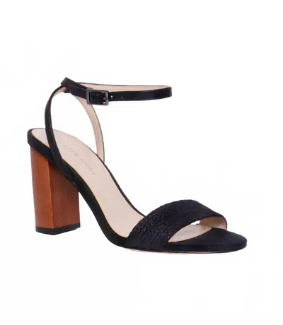 Pelle Moda Women's Zina Wood Heel In Black Jute Rope