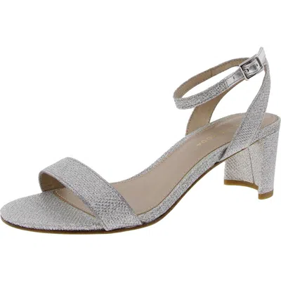 Pelle Moda Womens Glitter Slingback Heels In Silver