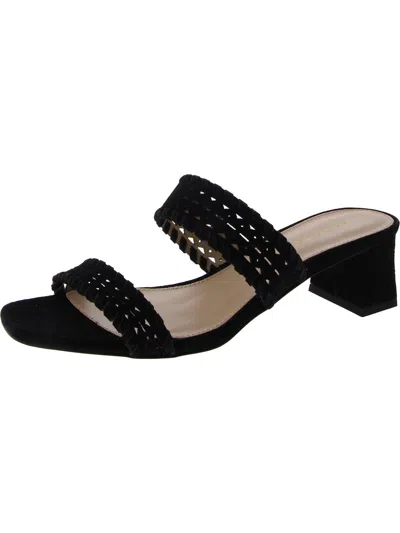 Pelle Moda Womens Suede Dressy Slide Sandals In Black