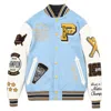 Pelle Pelle Men's Varsity Jacket In Sky In Blue