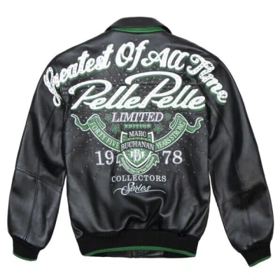 Pre-owned Pelle Pelle Mens  1978 Bomber Flight Leather Jacket Limited Edition Collection In Black
