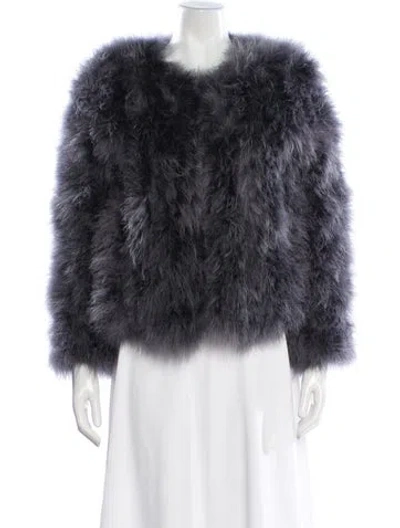 Pre-owned Pello Bello Fur Faux Fur Jacket In Gray
