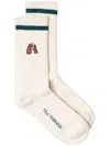 Pelo Foundation Cavalier King-patch Socks In White