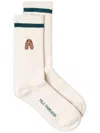 Pelo Foundation Cavalier King-patch Socks In White