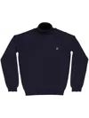 Pelo Foundation Yorkshire Roll Neck Jumper In Blue