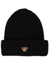 Pelo Foundation Dog-appliqué Beanie In Black