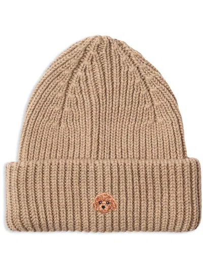 Pelo Foundation Poodle Dog Beanie Hat In Neutrals