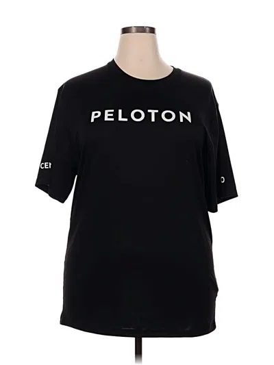 Pre-owned Peloton 3/4 Sleeve T-shirt In Black