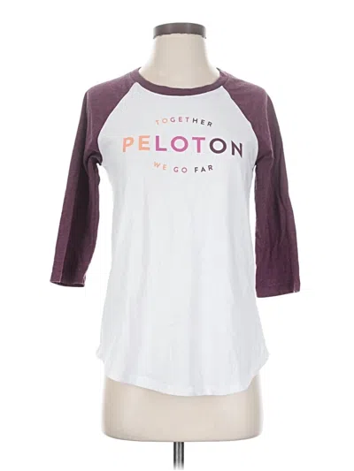 Pre-owned Peloton 3/4 Sleeve T-shirt In Purple
