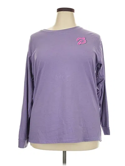 Pre-owned Peloton 3/4 Sleeve T-shirt In Purple