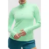 Peloton Active Brushed Jersey ¼ Zip In Green