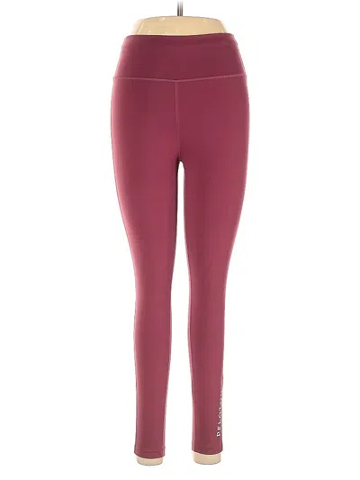 Pre-owned Peloton Active Pants In Burgundy