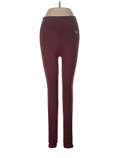 Pre-owned Peloton Active Pants In Burgundy