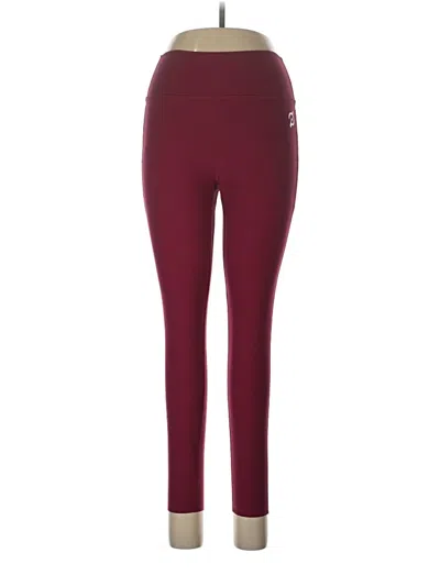 Pre-owned Peloton Active Pants In Burgundy