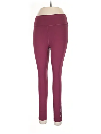 Pre-owned Peloton Active Pants In Burgundy