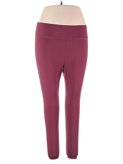 Pre-owned Peloton Active Pants In Burgundy