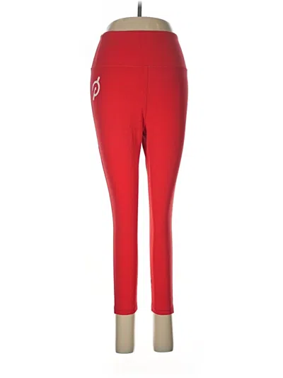 Pre-owned Peloton Active Pants In Red