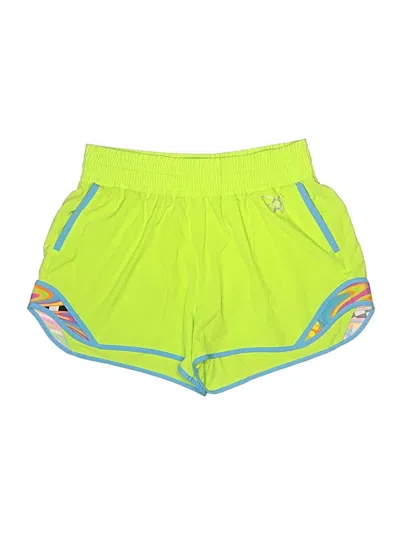 Pre-owned Peloton Athletic Shorts In Green