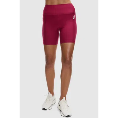 Peloton Cadent 7" High Rise Pocket Bike Short In Beet Red