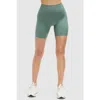 Peloton Cadent 7" High Rise Pocket Bike Short In Duck Green