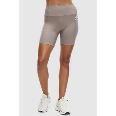 Peloton Cadent 7" High Rise Pocket Bike Short In Taupe Grey