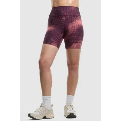 Peloton Cadent Everyday Bike Short 7" In Halftone Cedar Print